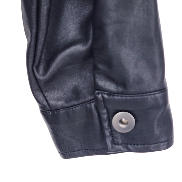 Free People X Amber Black Faux Button Front Long Sleeve Mini Dress Size 6 - Picture 6 of 7